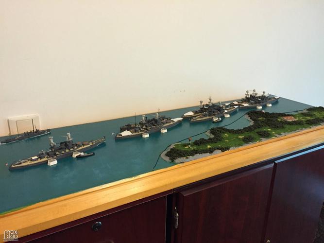 模型制造大列隊1700珍珠港戰列艦大街水景
